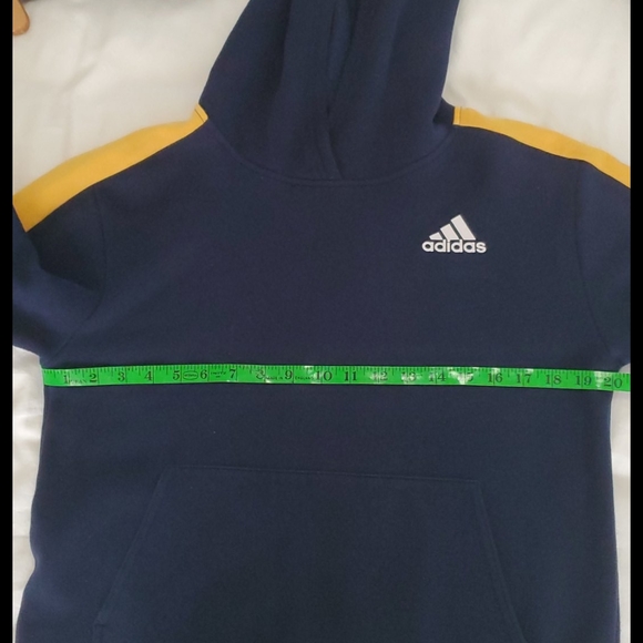 Adidas navy blue and yellow hoodie - Picture 7 of 7